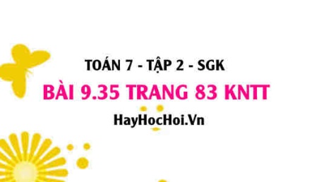 Bài 9.35 trang 83 Toán 7 Tập 2 Kết nối tri thức